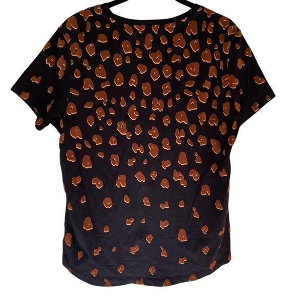 Scotch & Soda Black Leopard Print Crewneck T-Shirt M - Picture 6 of 6